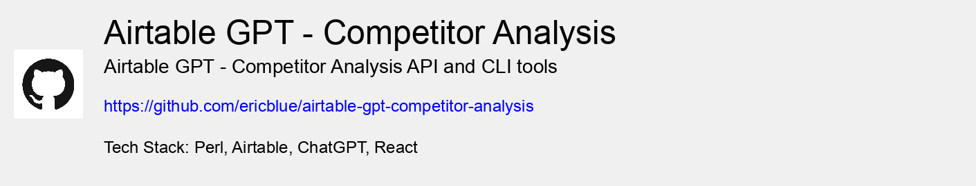 Airtable GPT - Competitor Analysis